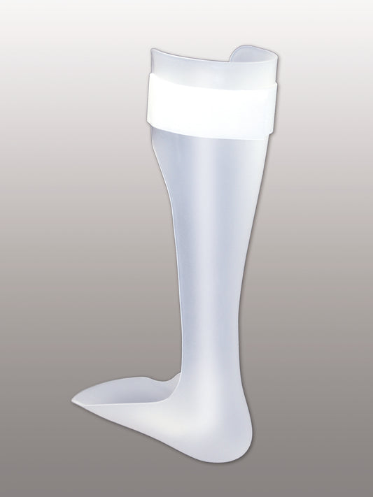 Solid Ankle AFO – Prefabricated Ankle Foot Orthosis Brace for Drop Foot, Dorsiflexion Assist & Medial-Lateral Control | Short Foot Plate | Polypropylene | Left or Right | 4 Sizes