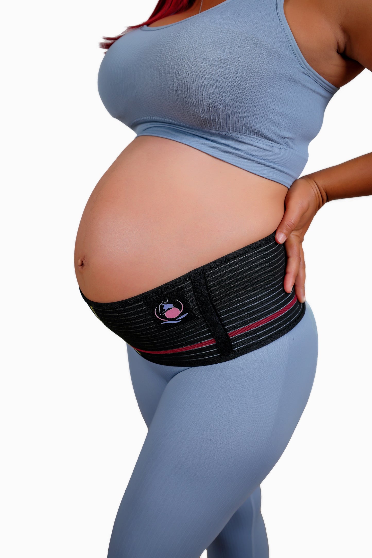 MothersHug Maternity Belly Band - Ultimate Support for Pregnant Women | Adjustable Soft & Breathable Pregnancy Support for Back, Abdomen, Hip and Pelvic Relief | Fits Range 28" - 48" - Black