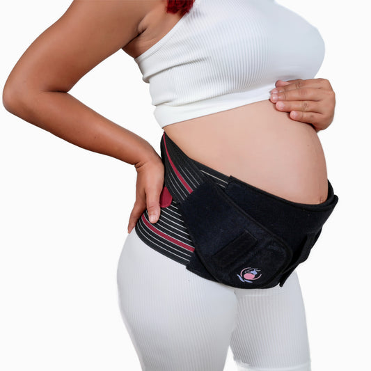 MothersHug Maternity Belly Brace - Ultimate Support for Pregnant Women - Back, Abdomen, Hips, and Pelvic Support - Adjustable Compression - Breathable and Discreet Design