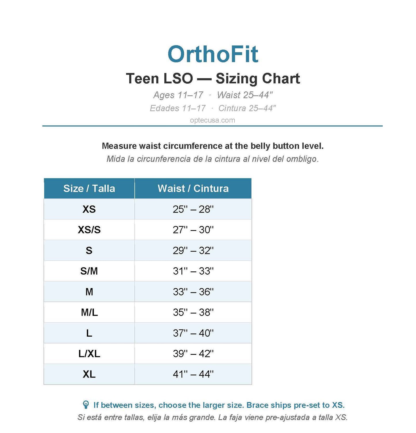 OPTEC USA OrthoFit Lumbar Sacral Orthosis (LSO) — Youth Back Brace for Kids & Teens Ages 4–17 | One Size Fits All | Pulley Compression System | Medical & Sport Lower Back Support