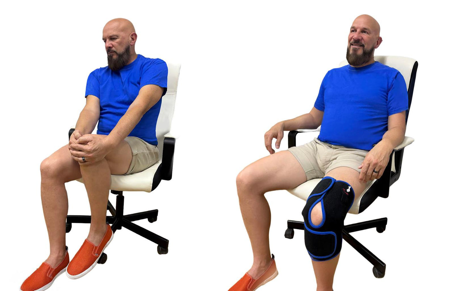 Gladiator Inflatable Hot & Cold Therapy Knee Brace – Air Bladder Compression, Dual Gel Liner + Spare, Breathable Moisture-Wicking Fabric | Pain Relief for Swelling, Arthritis, ACL & Post-Surgery Recovery