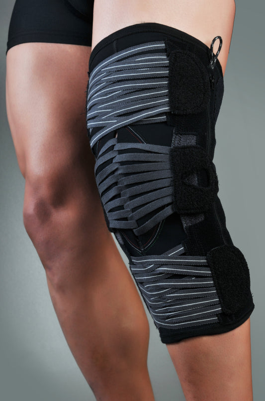 Professional Hinged ROM Knee Brace – Range of Motion Support for ACL, MCL, PCL Recovery, Post-Op Rehabilitation, Adjustable Flexion & Extension Control – Men & Women