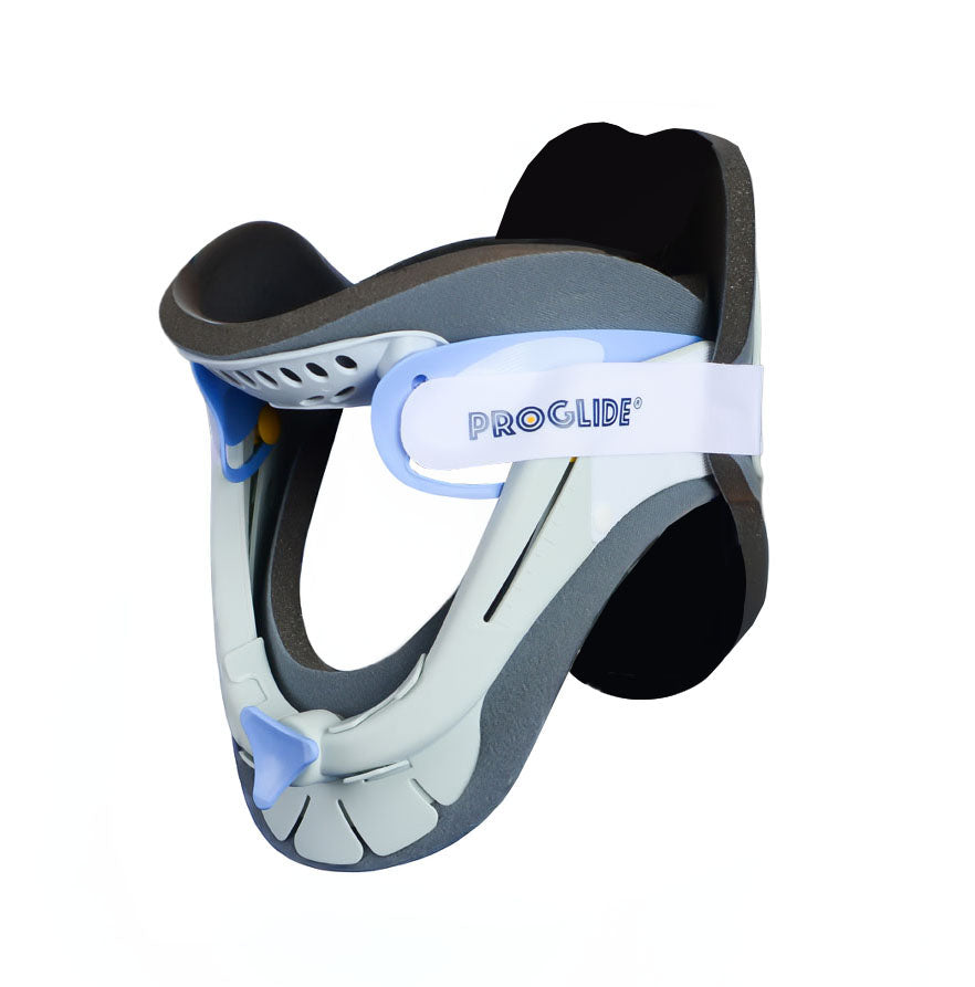 ProGlide Cervical Collar — 2-Piece Neck Brace with 12 Height Adjustments, Breathable Plush Padding, Tracheal Access — Relieves Neck Pain, Whiplash, Post-Surgery Recovery, MRI Compatible